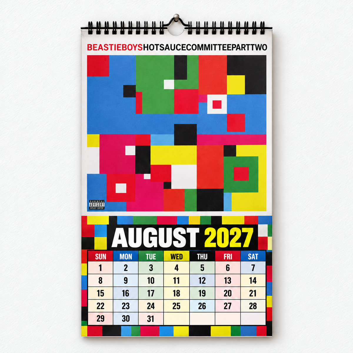 Beastie Boys 2027 Wall Calendar – Vintage Album Cover Collage, A Year of Intergalactic Memories, Retro Hip Hop Music Calendar