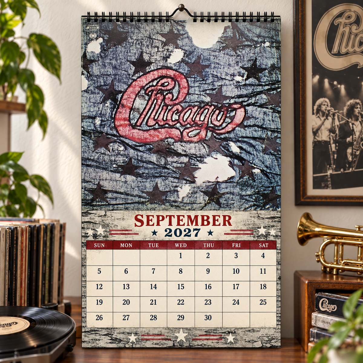 Chicago 2027 Album Cover Calendar - Classic Art Wall Planner, Music Keepsake Fan Gift