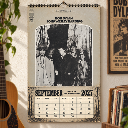Bob Dylan 2027 Album Cover Calendar - Classic Art Wall Planner, Music Keepsake Fan Gift