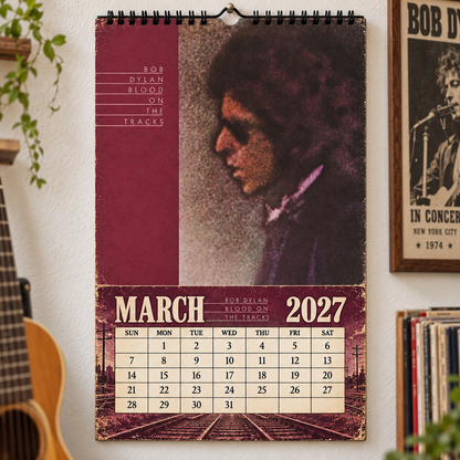 Bob Dylan 2027 Album Cover Calendar - Classic Art Wall Planner, Music Keepsake Fan Gift