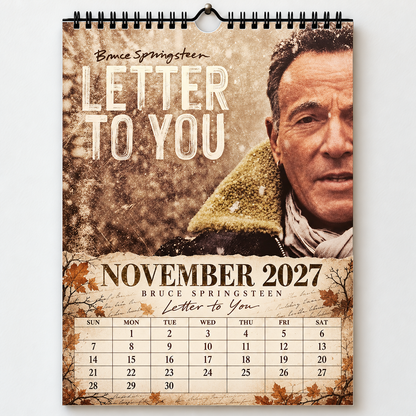 Bruce Springsteen 2027 Album Cover Calendar - Classic Art Wall Planner, Music Keepsake Fan Gift
