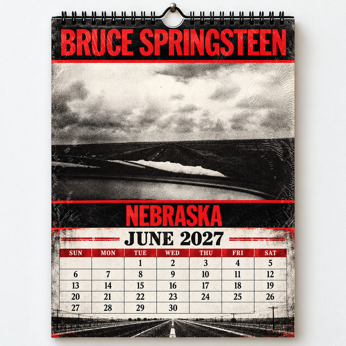 Bruce Springsteen 2027 Album Cover Calendar - Classic Art Wall Planner, Music Keepsake Fan Gift