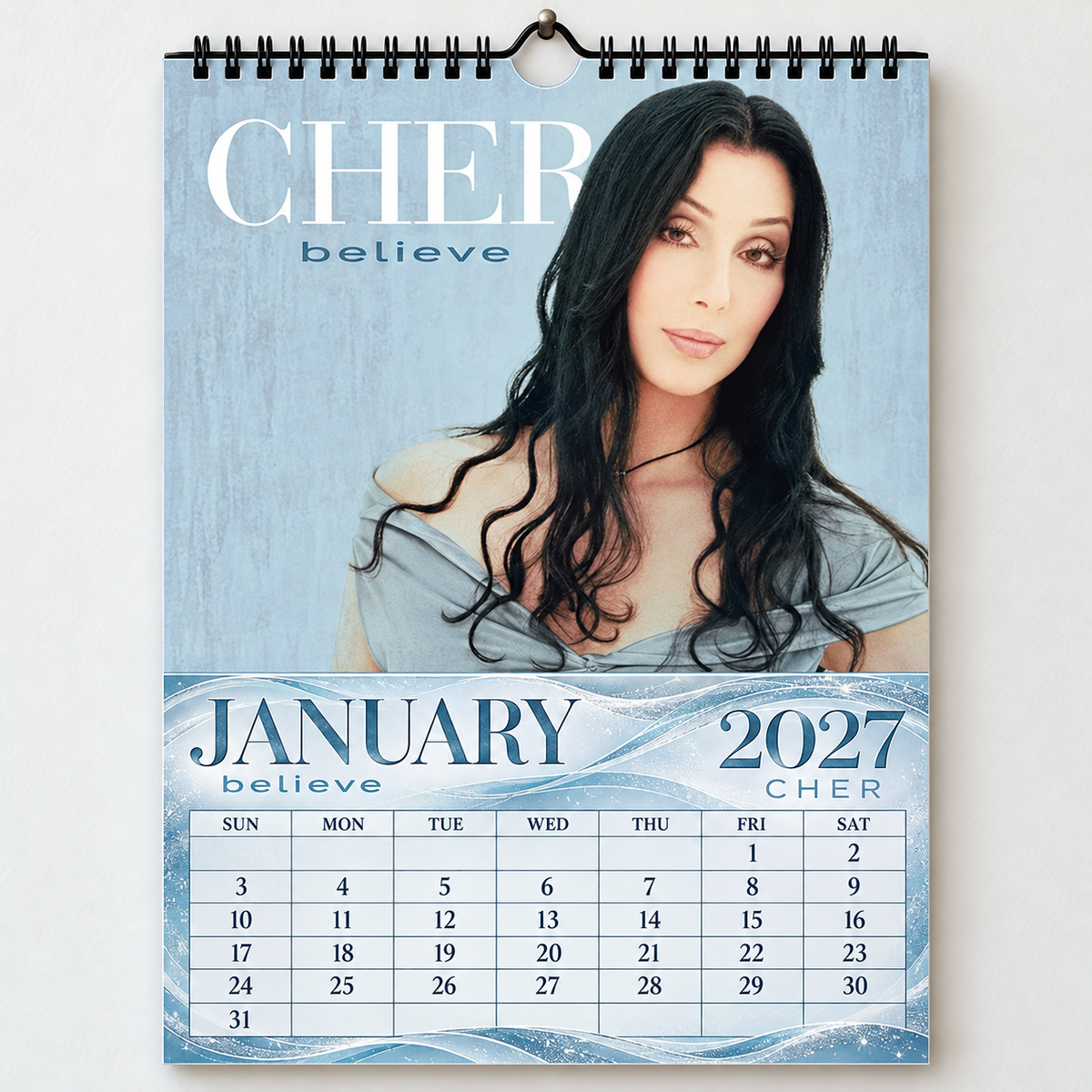 Cher 2027 Album Cover Calendar - Classic Art Wall Planner, Music Keepsake Fan Gift