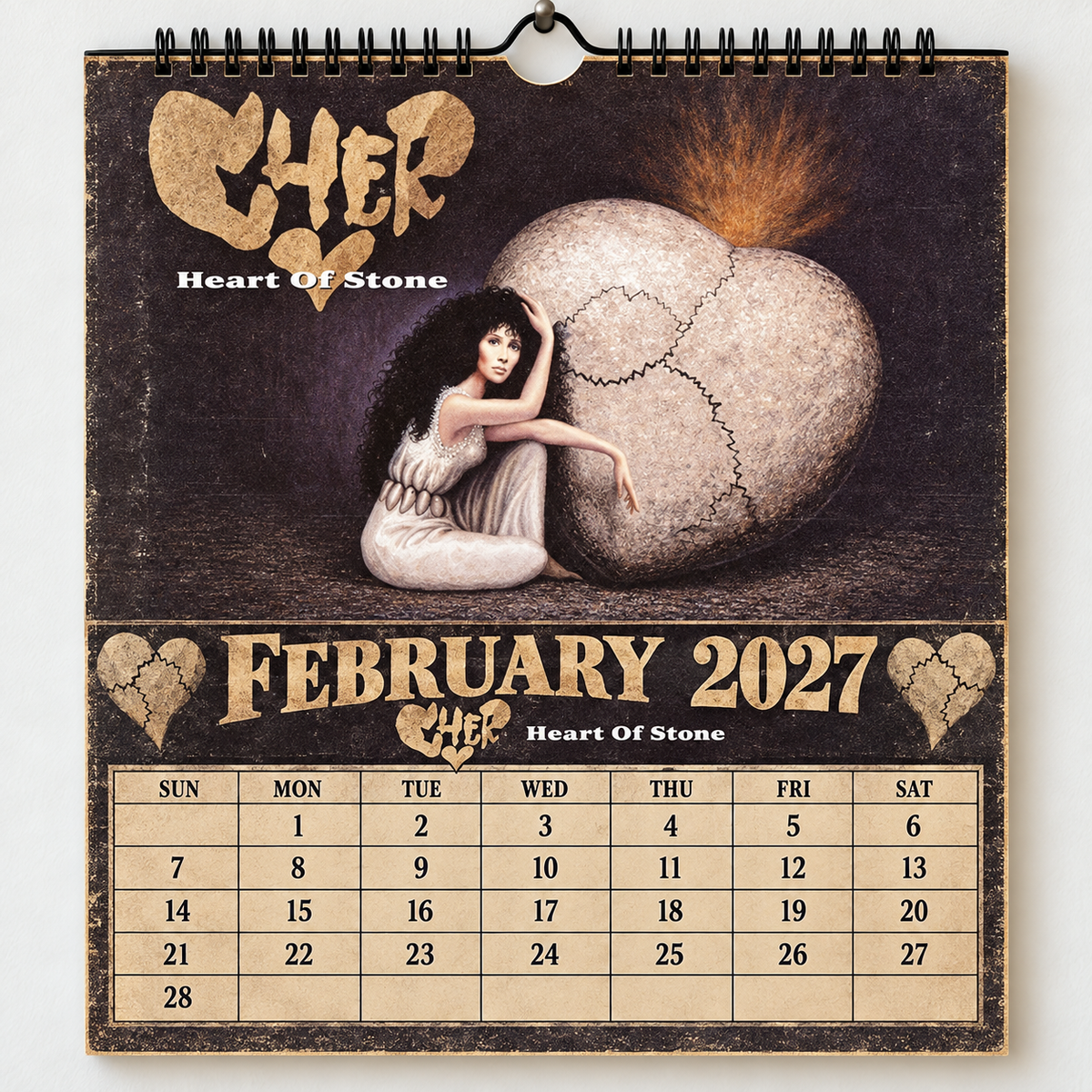 Cher 2027 Album Cover Calendar - Classic Art Wall Planner, Music Keepsake Fan Gift