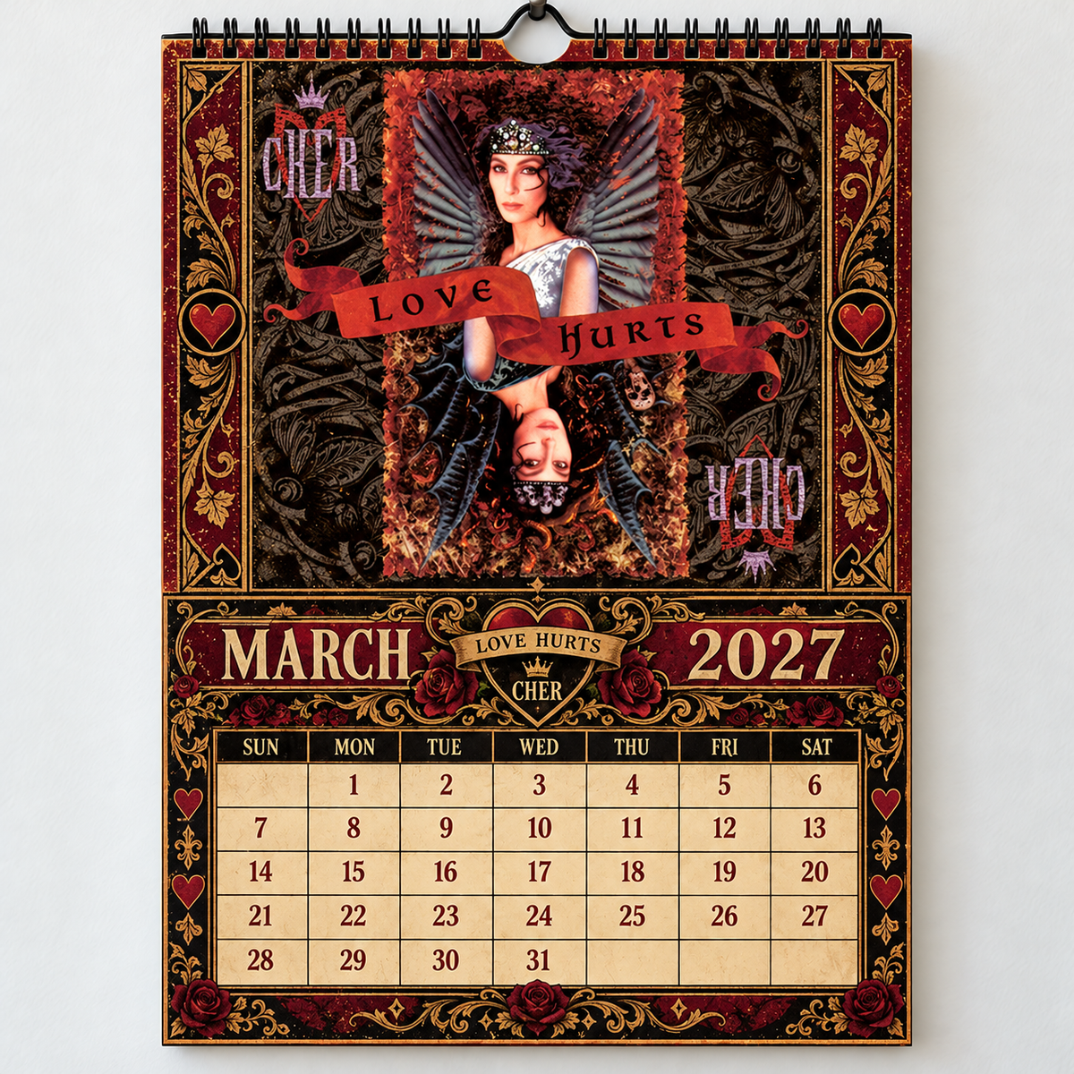 Cher 2027 Album Cover Calendar - Classic Art Wall Planner, Music Keepsake Fan Gift