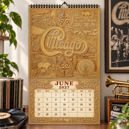 Chicago 2027 Album Cover Calendar - Classic Art Wall Planner, Music Keepsake Fan Gift
