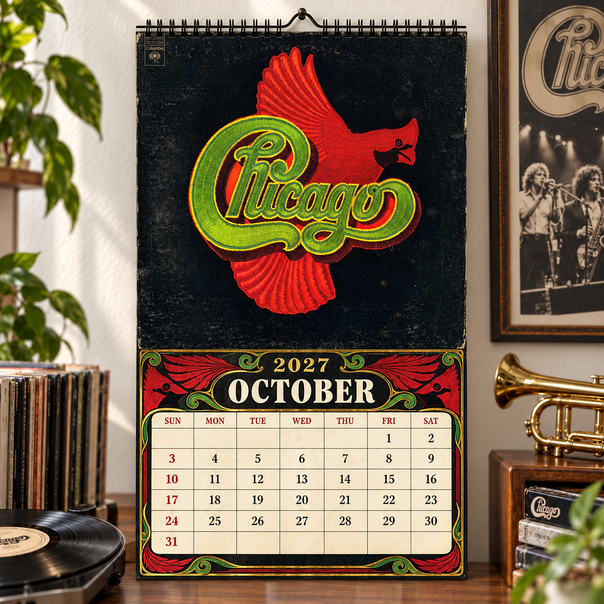 Chicago 2027 Album Cover Calendar - Classic Art Wall Planner, Music Keepsake Fan Gift