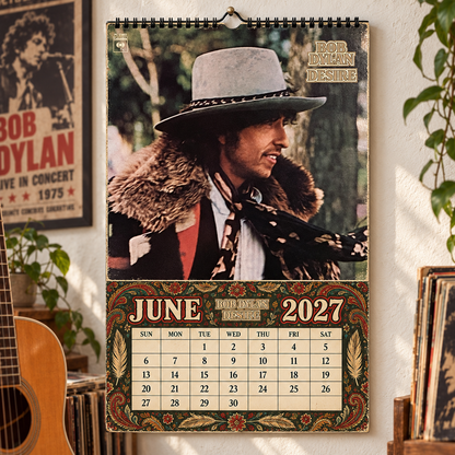 Bob Dylan 2027 Album Cover Calendar - Classic Art Wall Planner, Music Keepsake Fan Gift