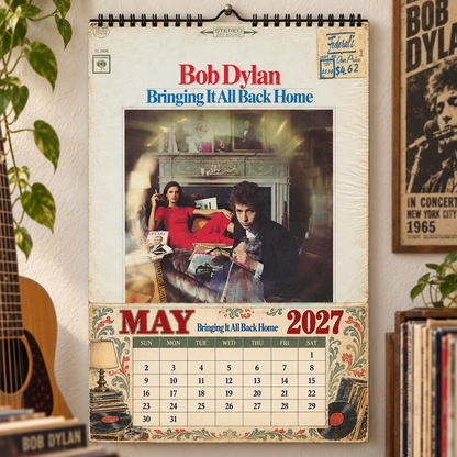 Bob Dylan 2027 Album Cover Calendar - Classic Art Wall Planner, Music Keepsake Fan Gift