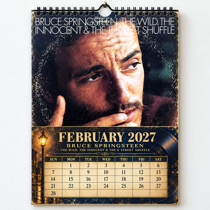 Bruce Springsteen 2027 Album Cover Calendar - Classic Art Wall Planner, Music Keepsake Fan Gift