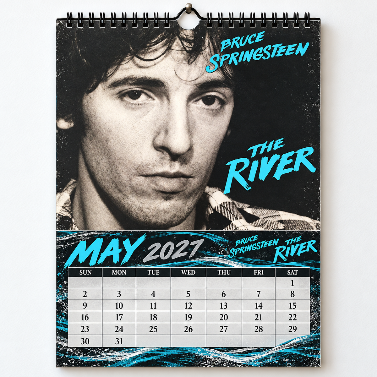Bruce Springsteen 2027 Album Cover Calendar - Classic Art Wall Planner, Music Keepsake Fan Gift