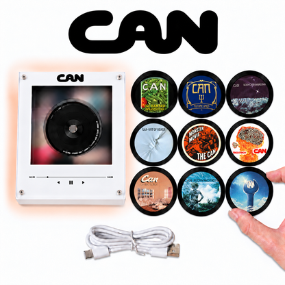 CAN MagTune Mini CD Player Light - Premium Krautrock Merchandise, Ege Bamyasi Album Art LED Night Light Tabletop Decor Fan Gift