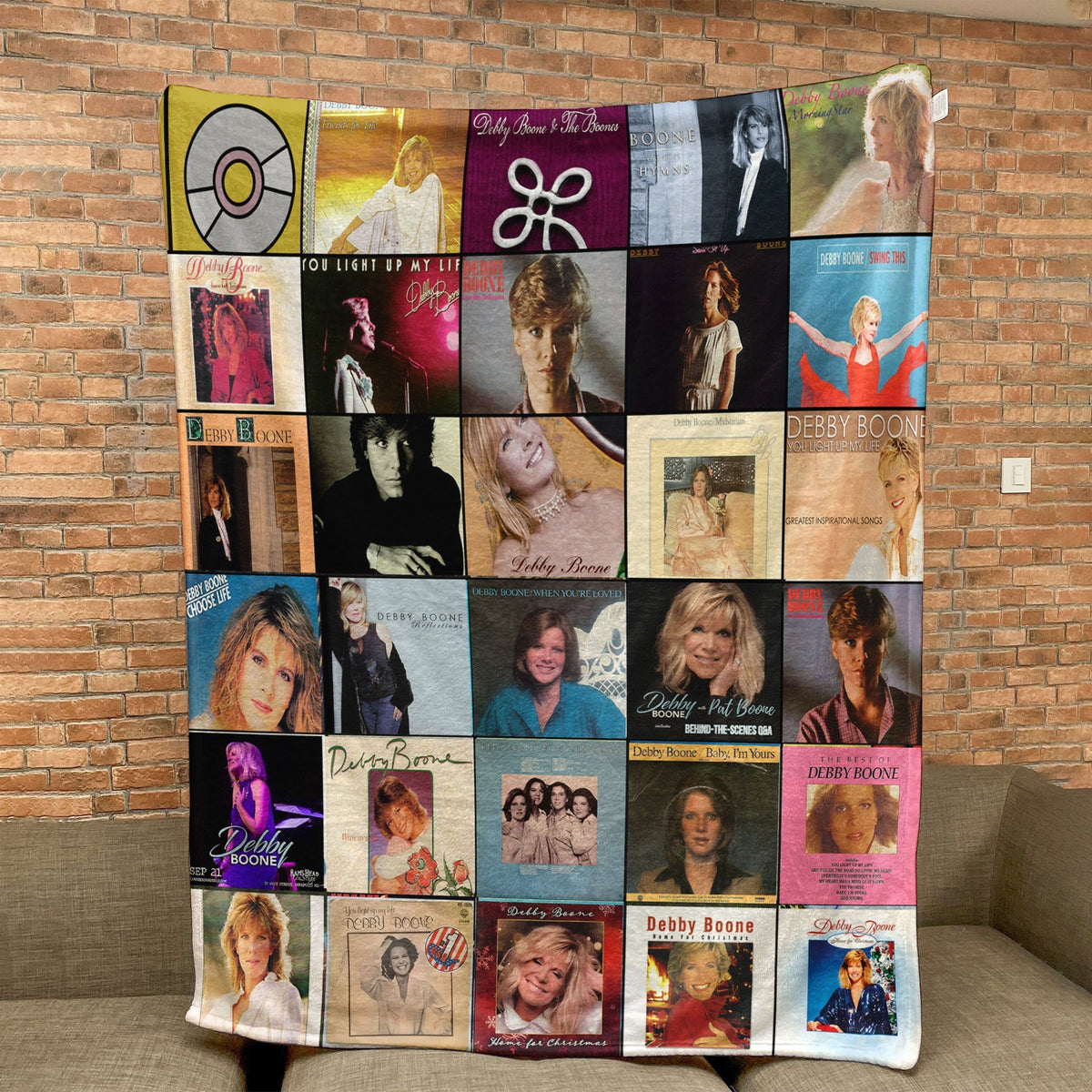 Debby Boone Album Covers Collage Sherpa Blanket – Classic Sherpa Gift for Timeless Music Fans