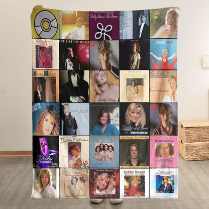 Debby Boone Album Covers Collage Sherpa Blanket – Classic Sherpa Gift for Timeless Music Fans