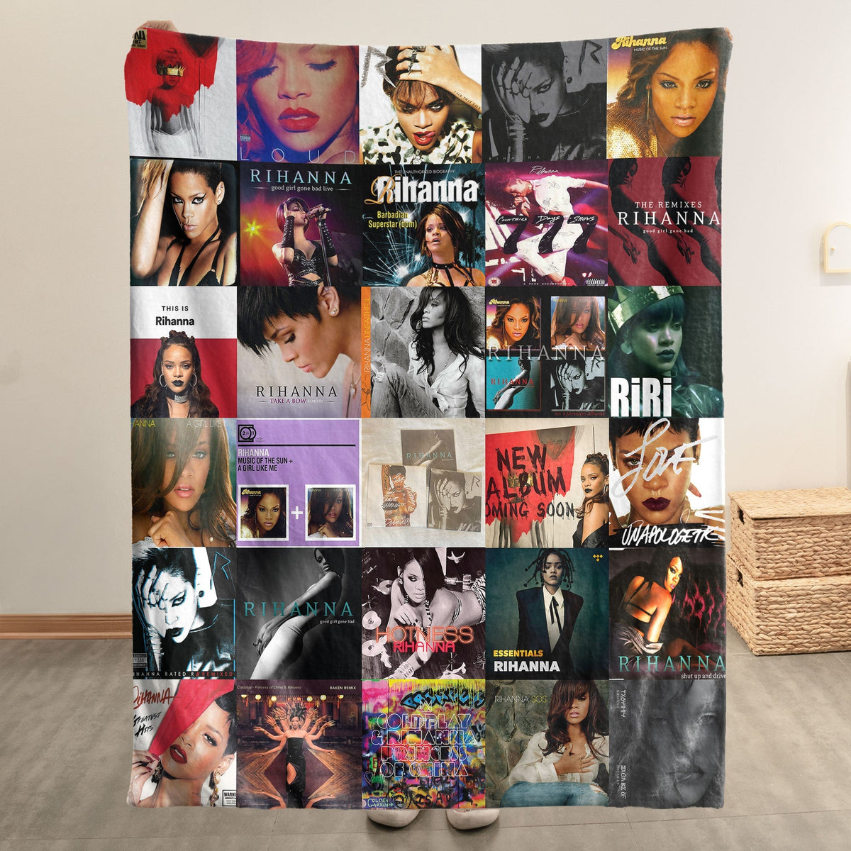 Rihanna Sherpa Blanket – A Bold, Iconic Tribute for True Navy Fans
