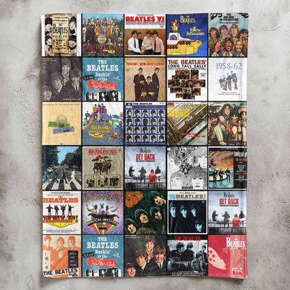 The Beatles Album Covers Collage Sherpa Blanket – 60s British Invasion Rock Legend Throw Blanket Fan Gift