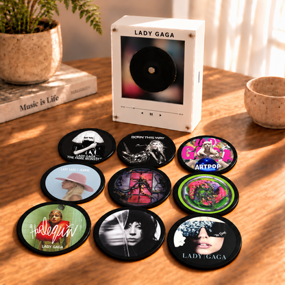 Lady Gaga MagTune Mini CD Player Light - Premium Pop Dance Merchandise, Born This Way Album Art LED Night Light Tabletop Gift
