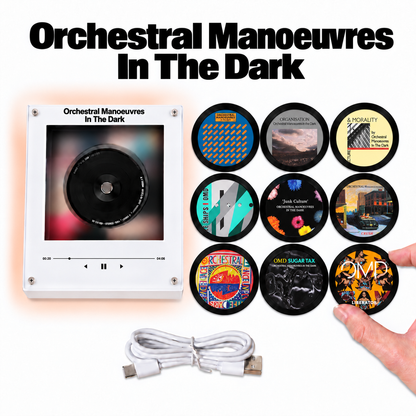 Orchestral Manoeuvres In The Dark MagTune Mini CD Player Light - Premium OMD Synthpop Merchandise, Architecture & Morality LED Night Light Gift