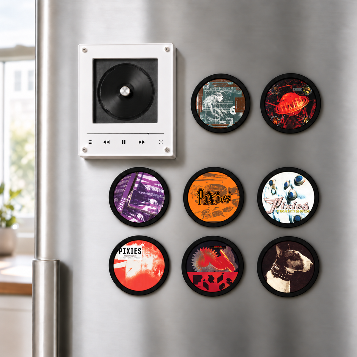 Pixies MagTune Mini CD Player Light - Premium Alternative Rock Merchandise, Doolittle Album Art LED Night Light Tabletop Fan Gift
