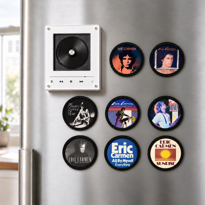 Eric Carmen MagTune Mini CD Player Light - Premium Pop Rock Merchandise, Boats Against the Current Album Art LED Night Light Tabletop Gift