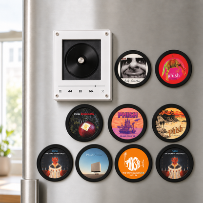 Phish MagTune, Magnetic Music Player Set, Mini Vinyl Album Magnets, Jam Band Fan Gift, Phish Music Collectible
