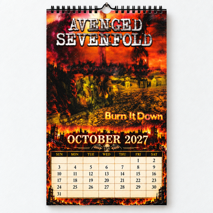 2027 Avenged Sevenfold Album Cover Wall Calendar – A7X Heavy Metal Music Calendar, Rock Band Decor, Nostalgic Gift for Fans