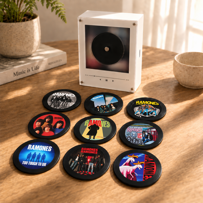 Ramones MagTune Mini Vinyl Player Set – Punk Rock Fan Gift, MagTune Classic Punk Music Collectible, Ramones Gift Set