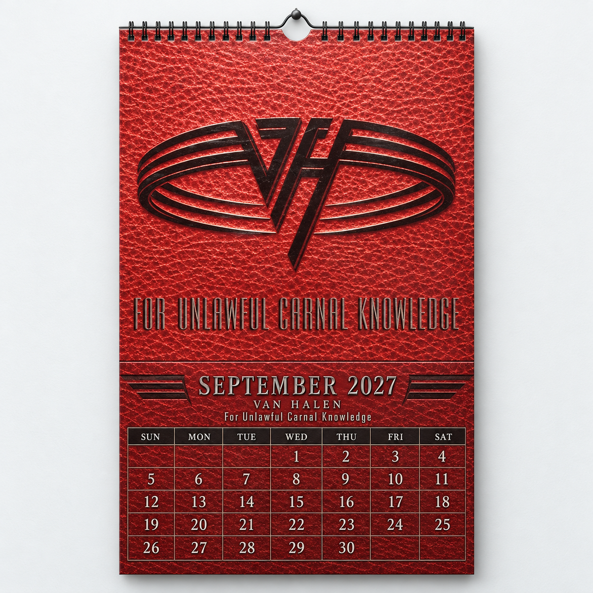 Van Halen 2027 Wall Calendar - Album Cover Art & Classic Rock Discography Art | Fan Gift & Hanging Decor