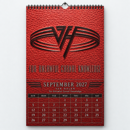 Van Halen 2027 Wall Calendar - Album Cover Art & Classic Rock Discography Art | Fan Gift & Hanging Decor