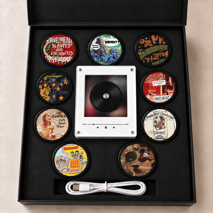 Pavement Album Cover MagTune Light Box - Glowing Mini CD Display Night Lamp, Desktop LED Art Frame for Music Collectors