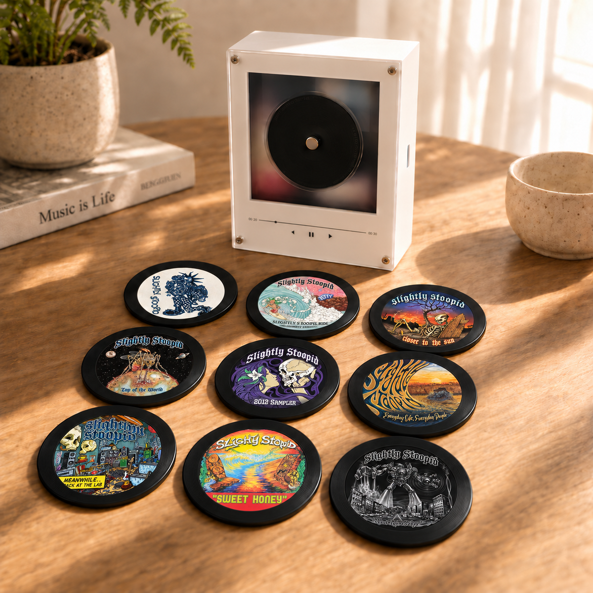 Slightly Stoopid MagTune Mini CD Player Light Box - Album Art Disc Night Light, USB Backlit Reggae Rock Band Fan Gift