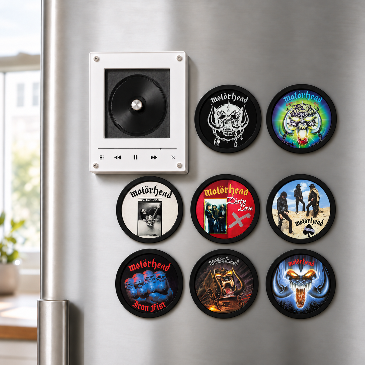 Motörhead MagTune Mini CD Player Light - Premium Heavy Metal Merchandise, Ace of Spades Album Art LED Night Light Gift