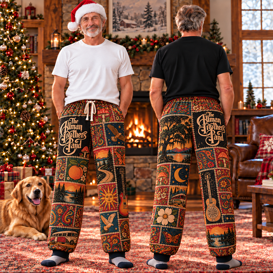 Official The Allman Brothers Band Sleepwear - Retro Patchwork Lounge & Pajama Pants for Fans