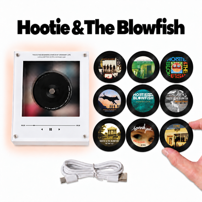 Hootie & The Blowfish MagTune Mini CD Player Light Box - Album Art Disc Night Light & Music Display, USB Backlit Rock Fan Gift