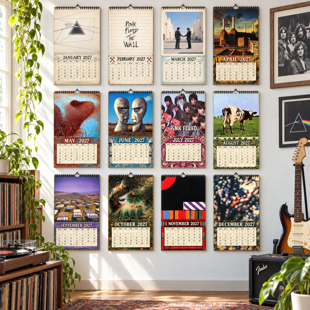 Pink Floyd 2027 Wall Calendar - Album Cover Collage & Prog Rock Discog ...