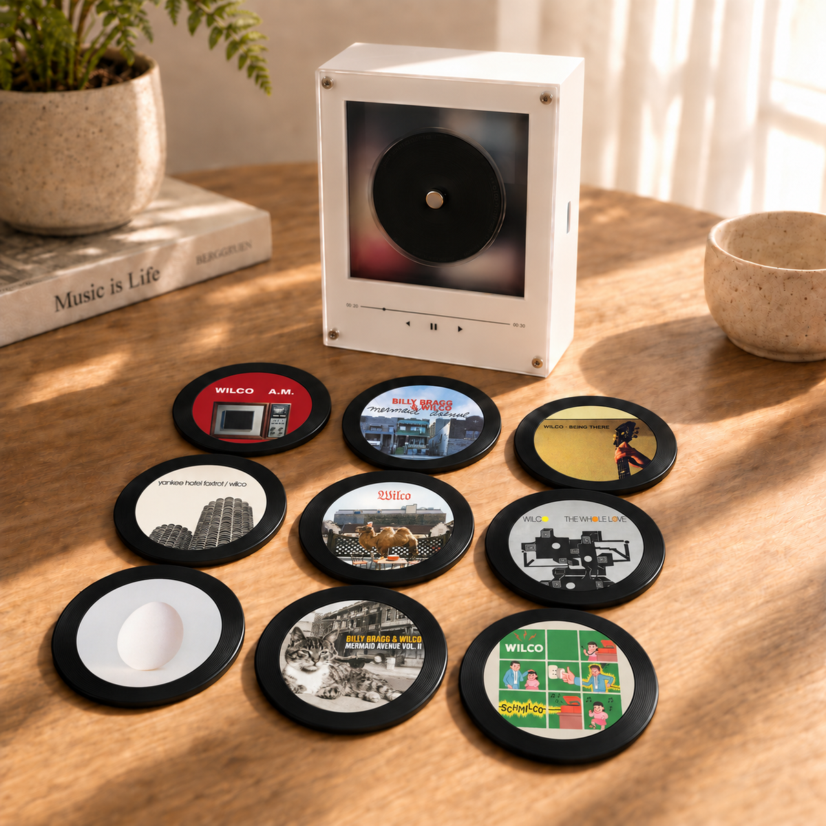 Wilco MagTune Mini CD Player Light Box - Album Art Disc Night Light, USB Backlit Alternative Rock Band Fan Gift