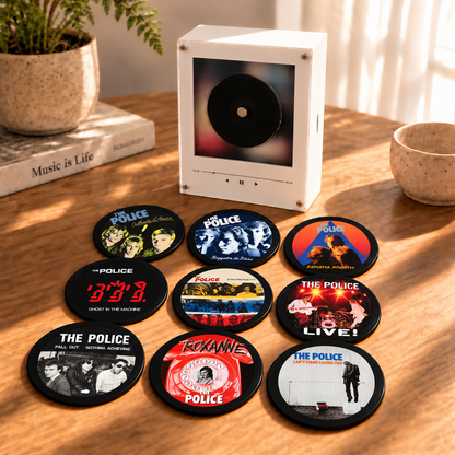 The Police MagTune Mini CD Player Light - Premium New Wave Music Merchandise, Synchronicity Album Art LED Night Light Tabletop Decor Fan Gift