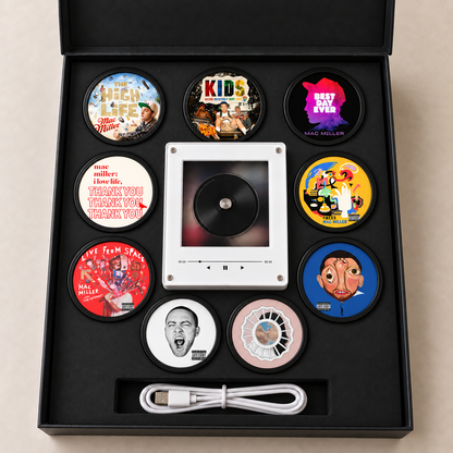 Mac Miller MagTune Mini CD Player Decor Set – Hip Hop Album Art Display, Hip Hop Music Fan Gift