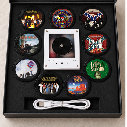 Lynyrd Skynyrd MagTune, Magnetic Music Player Set, Album Art Music Magnets, Southern Rock Fan Gift, Classic Rock Collectible