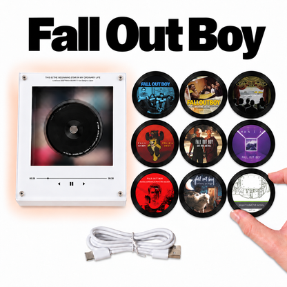 Fall Out Boy MagTune Mini CD Player Light - Premium Pop Punk Merchandise, Infinity on High Album Art LED Night Light Fan Gift