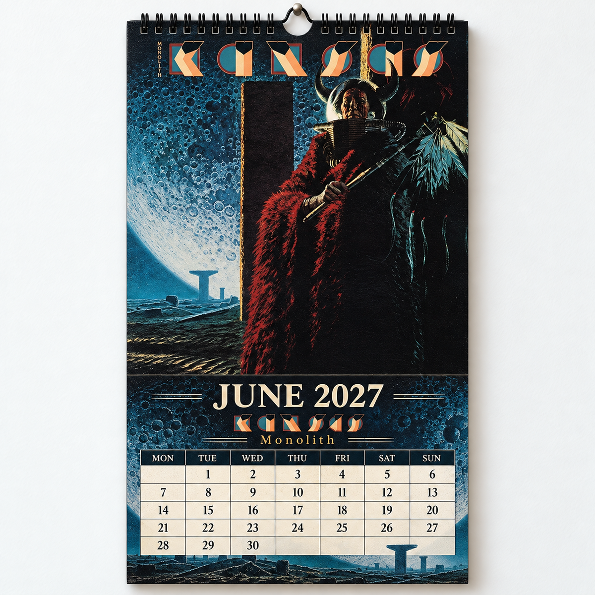 Kansas 2027 Wall Calendar - Album Cover Collage & Prog Rock Discography Art | Premium Classic Rock Fan Gift & Hanging Decor