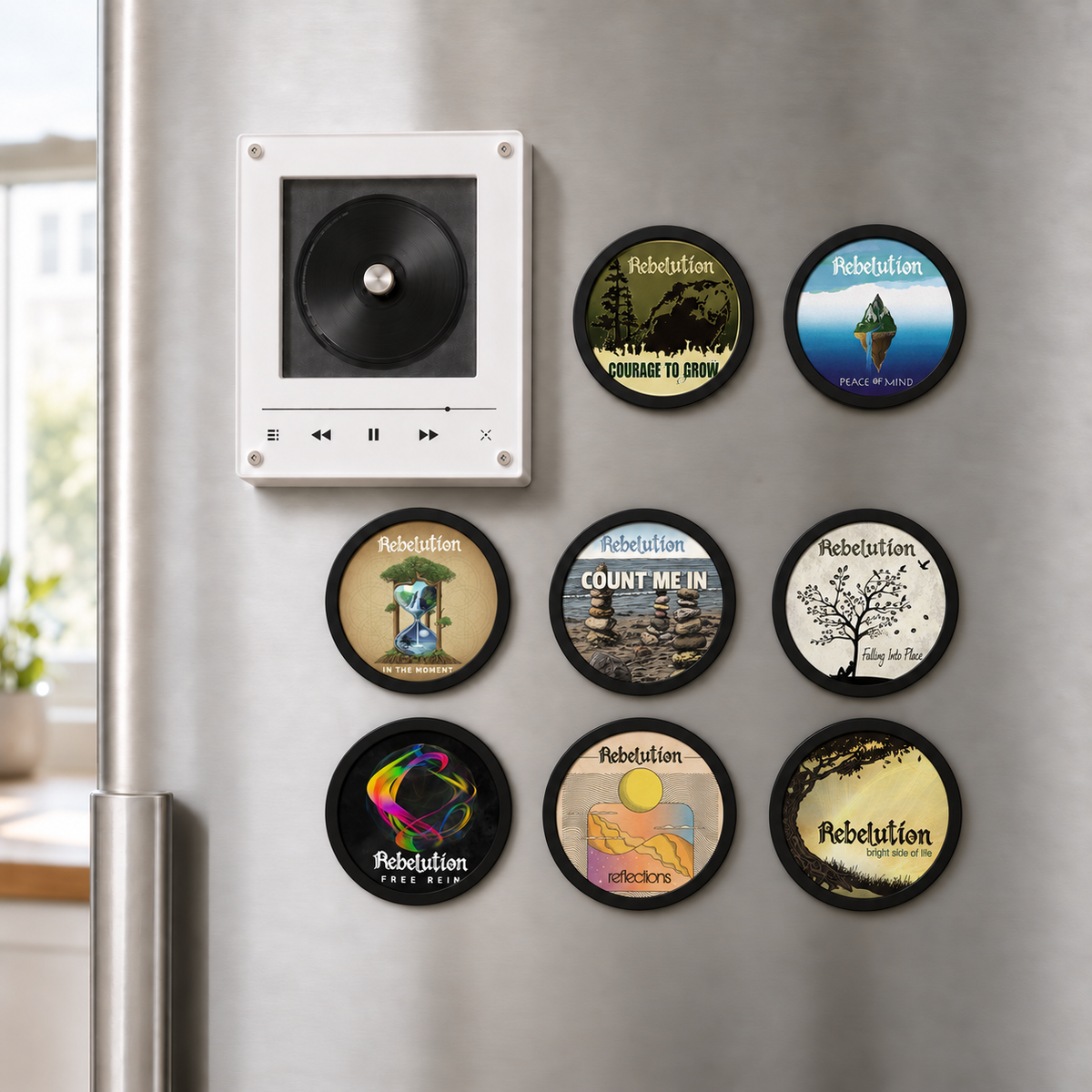 Rebelution MagTune Mini CD Player Light Box - Album Art Disc Night Light, USB Backlit Reggae Rock Fan Gift