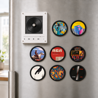 The Strokes MagTune Magnetic Music Player Set - Mini Vinyl Album Discs Frame Display - Indie Rock Band Fan Unique Gift Idea