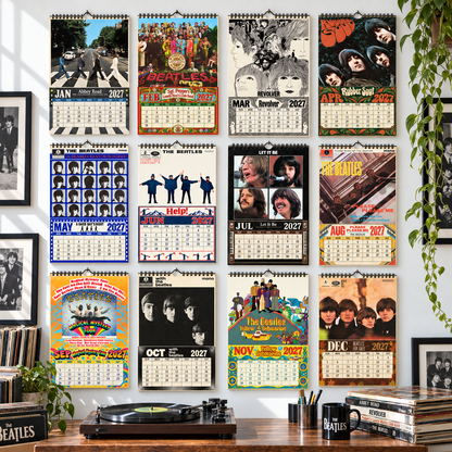 The Beatles 2027 Album Covers Calendar - Abbey Road Art Collector Edition, Classic Pop Music Fan Gif