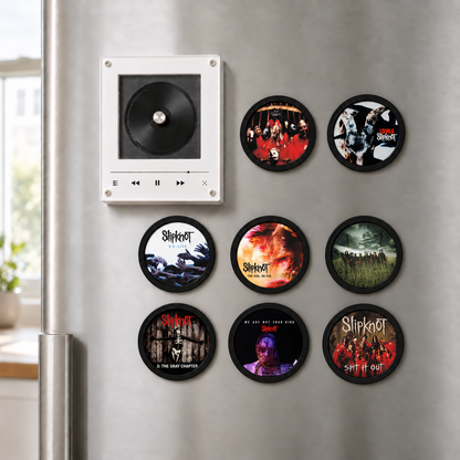 Slipknot MagTune Mini CD Player Light - Premium Nu Metal Merchandise, Iowa Album Art LED Night Light Tabletop Fan Gift