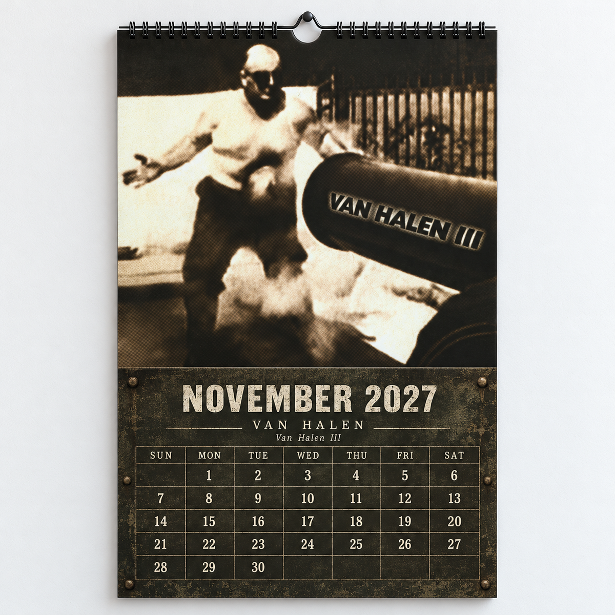 Van Halen 2027 Wall Calendar - Album Cover Art & Classic Rock Discography Art | Fan Gift & Hanging Decor