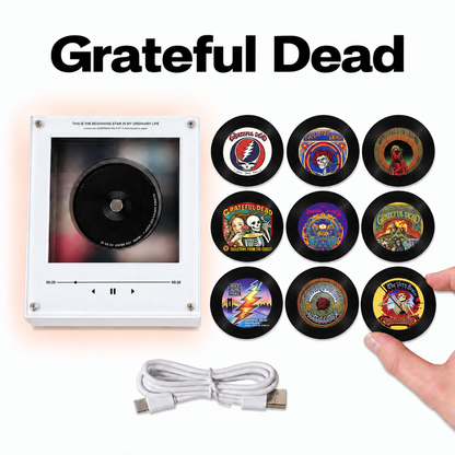 Grateful Dead Magtunes Magnet Music Player Set – 9 Album Record Magnets, Deadhead Music Lover Gift