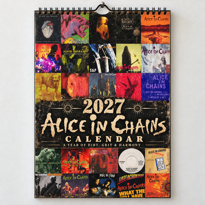 Alice in Chains 2027 Album Covers Wall Calendar - Dirt & Grunge Band Album Art Poster Calendar, Rock Music Fan Gift
