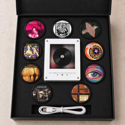 Widespread Panic MagTune Magnetic Music Player Set - Mini Vinyl Album Discs Frame Display - Jam Band Fan Unique Gift Idea