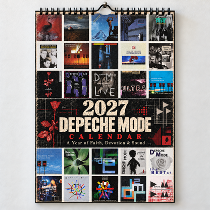 Depeche Mode 2027 Album Covers Wall Calendar - Synth Pop Album Art Poster Calendar, Rock Music Merchandise Fan Holiday Gift